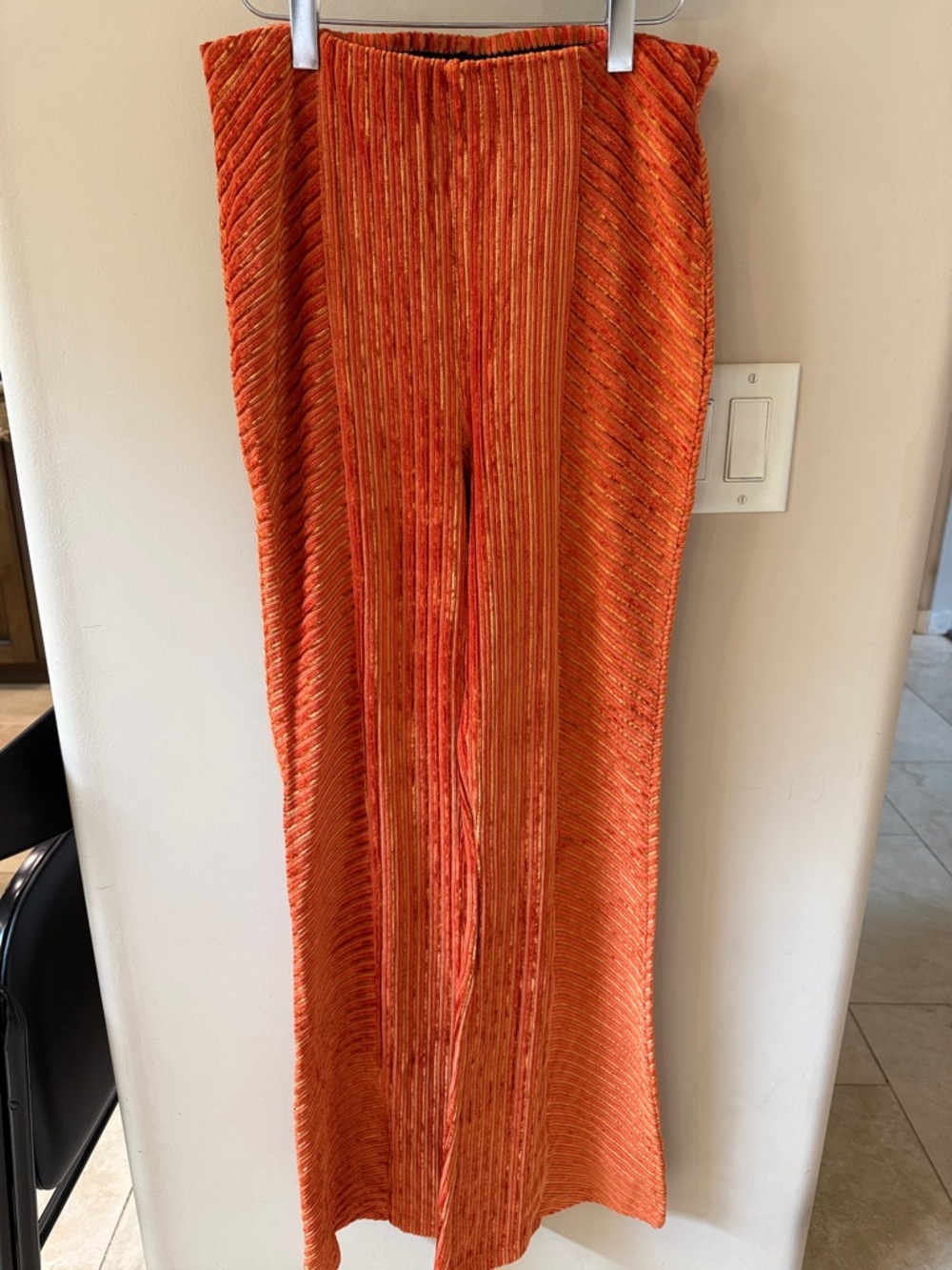 Free People orange flare pants